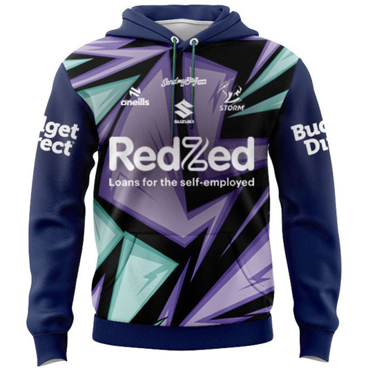 Melbourne Storm 2026 Captains Run Hoodie with Zipper