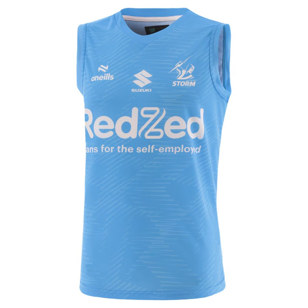 Melbourne Storm 2025 Light Blue Training Singlet