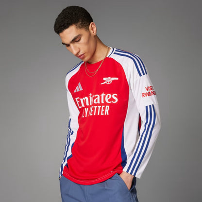 Arsenal Gunners 2024/25 Long Sleeve Home Jersey Shirt (Add Your Own Name & Number)