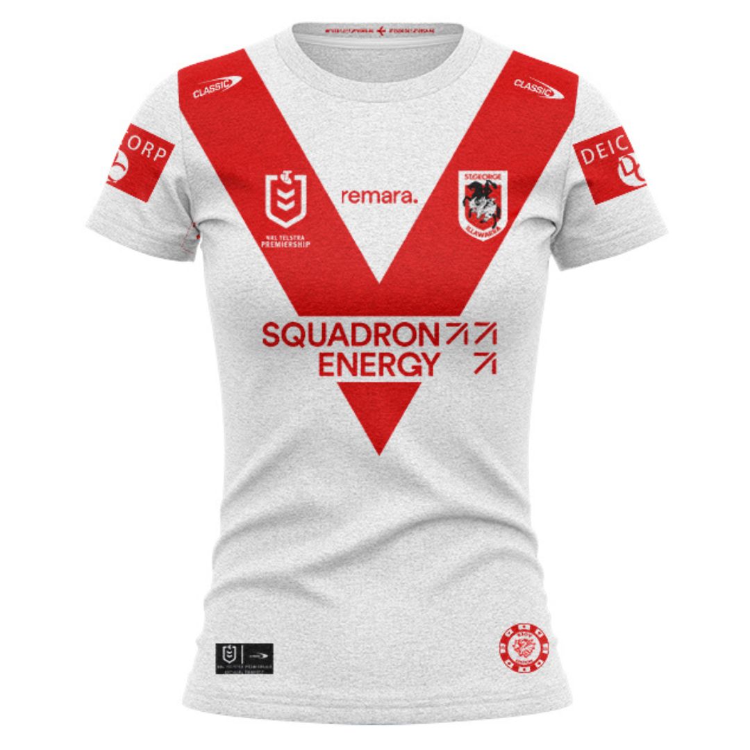 St George Illawarra Dragons 2026 Women's White Training Shirt