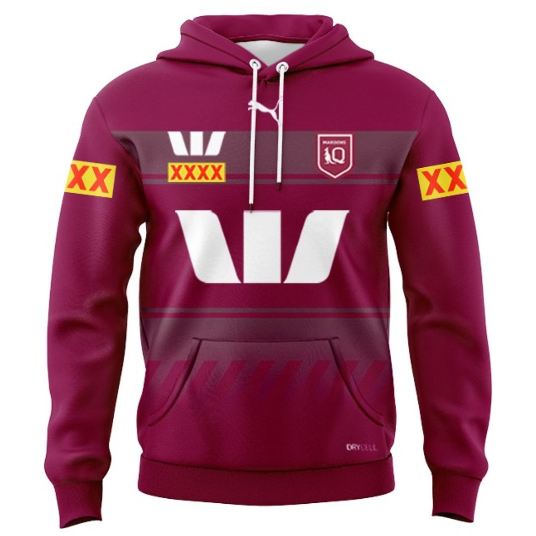 Queensland Maroons 2025 State Of Origin Training Hoodie