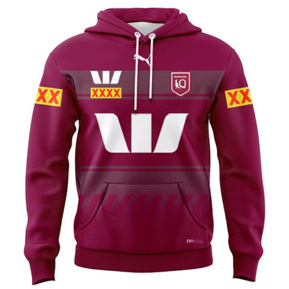 Queensland Maroons 2025 State Of Origin Training Hoodie