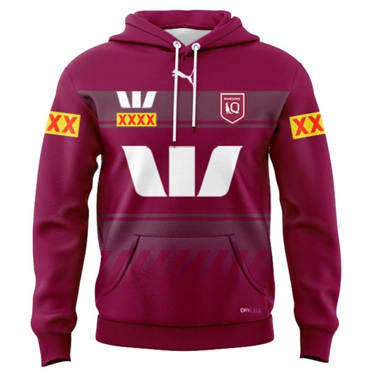 Queensland Maroons 2025 State Of Origin Training Hoodie