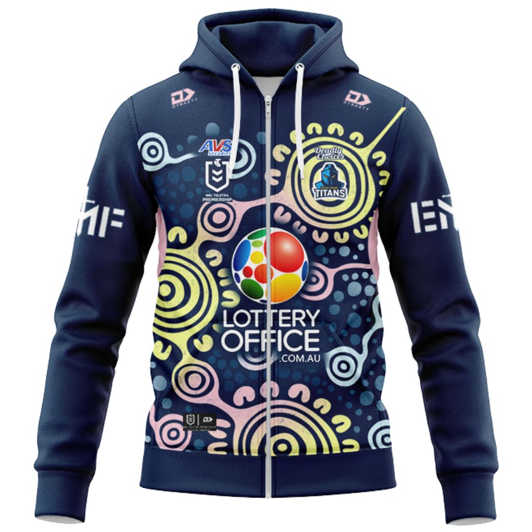 Gold Coast Titans 2026 Indigenous Hoodie with Zipper