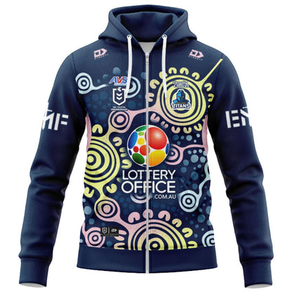 Gold Coast Titans 2026 Indigenous Hoodie with Zipper