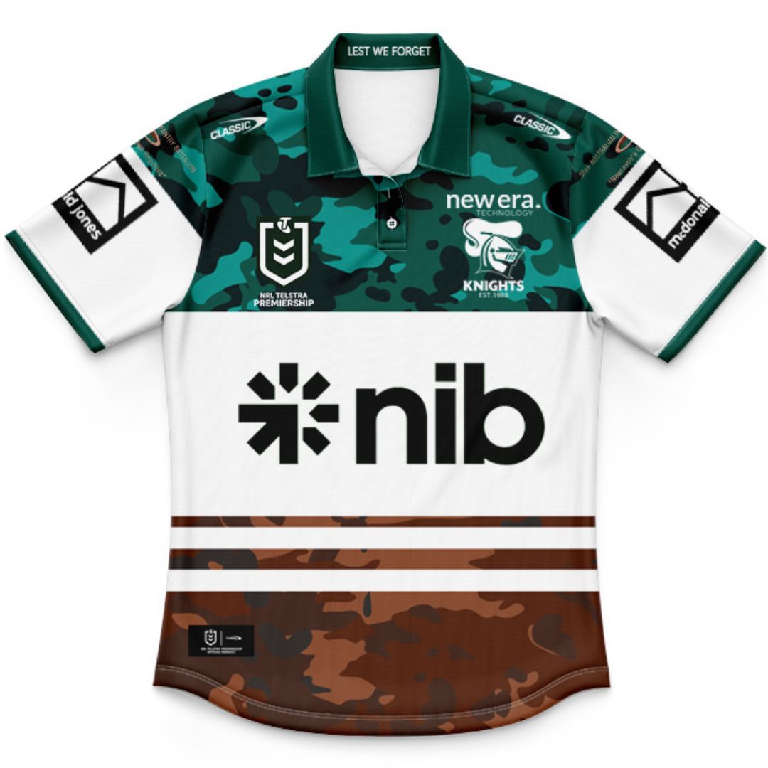 Newcastle Knights 2026 Kids ANZAC Polo Shirt