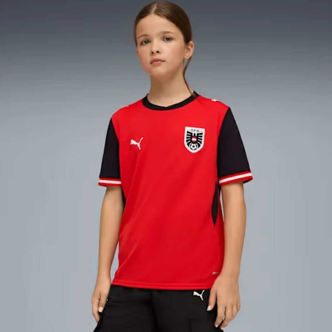 Austria 2026 Kids World Cup Home Jersey Shirt