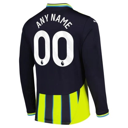 Manchester City 2024/25 Long Sleeve Away Jersey Shirt (Add Your Own Name & Number)