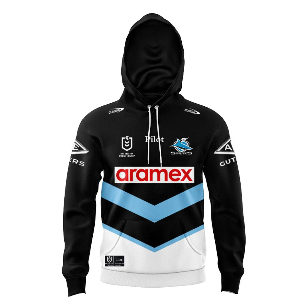 Cronulla Sutherland Sharks 2025 Kids Away Hoodie