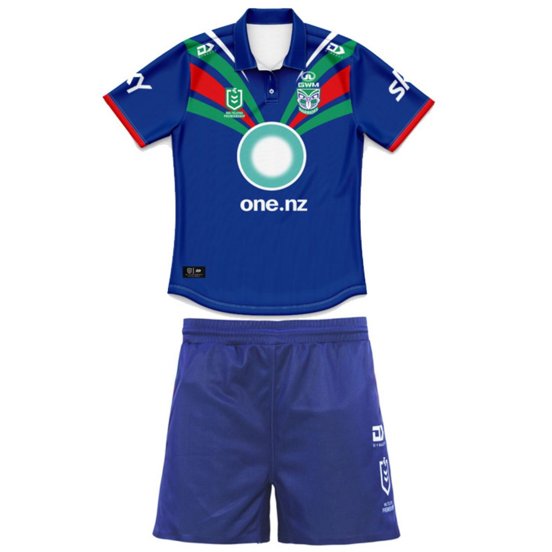 New Zealand Warriors 2026 Kids Home Polo Shirt and Shorts Kit
