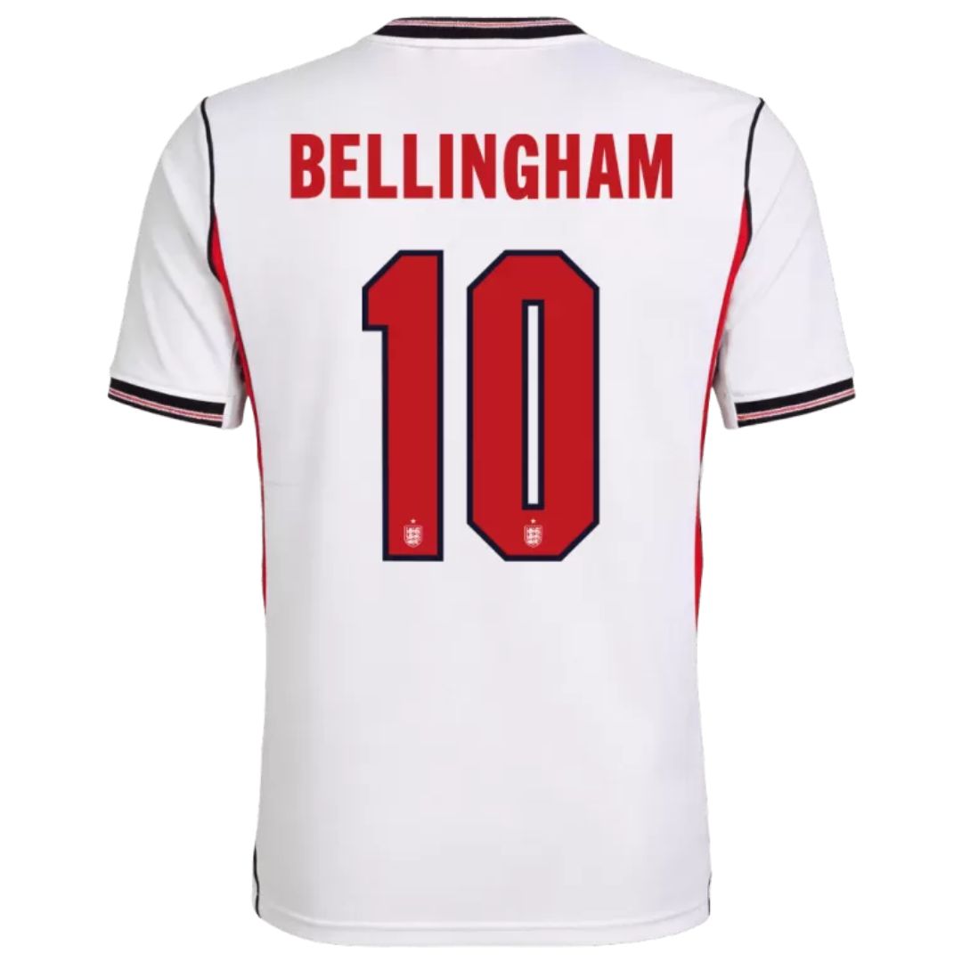 England Soccer 2026 World Cup Bellingham #10 Home Jersey Shirt