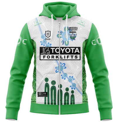 Canberra Raiders 2026 Indigenous Hoodie with Zipper