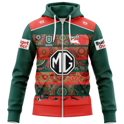 South Sydney Rabbitohs 2026 Indigenous Hoodie with Zipper