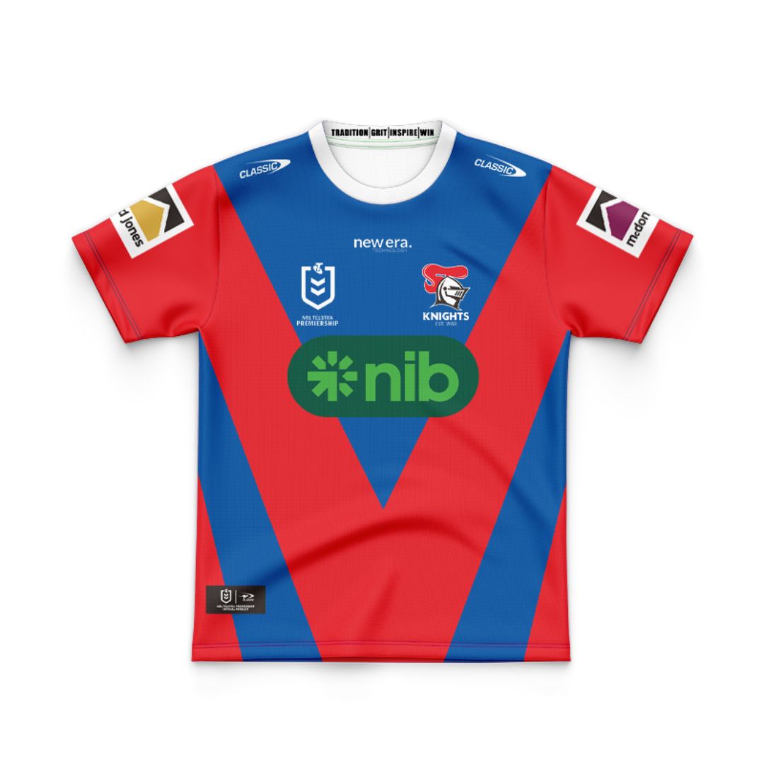 Newcastle Knights 2025 Kids Home Jersey and Shorts Kit