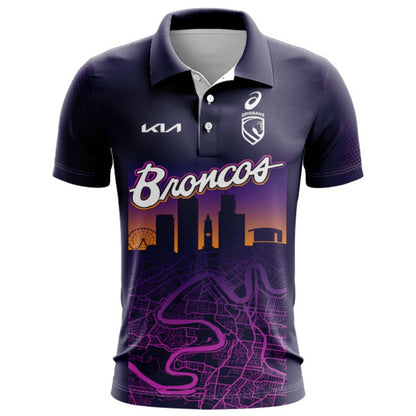 Brisbane Broncos 2026 Run Out Polo Shirt