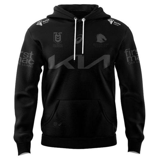Brisbane Broncos 2025 Black Hoodie
