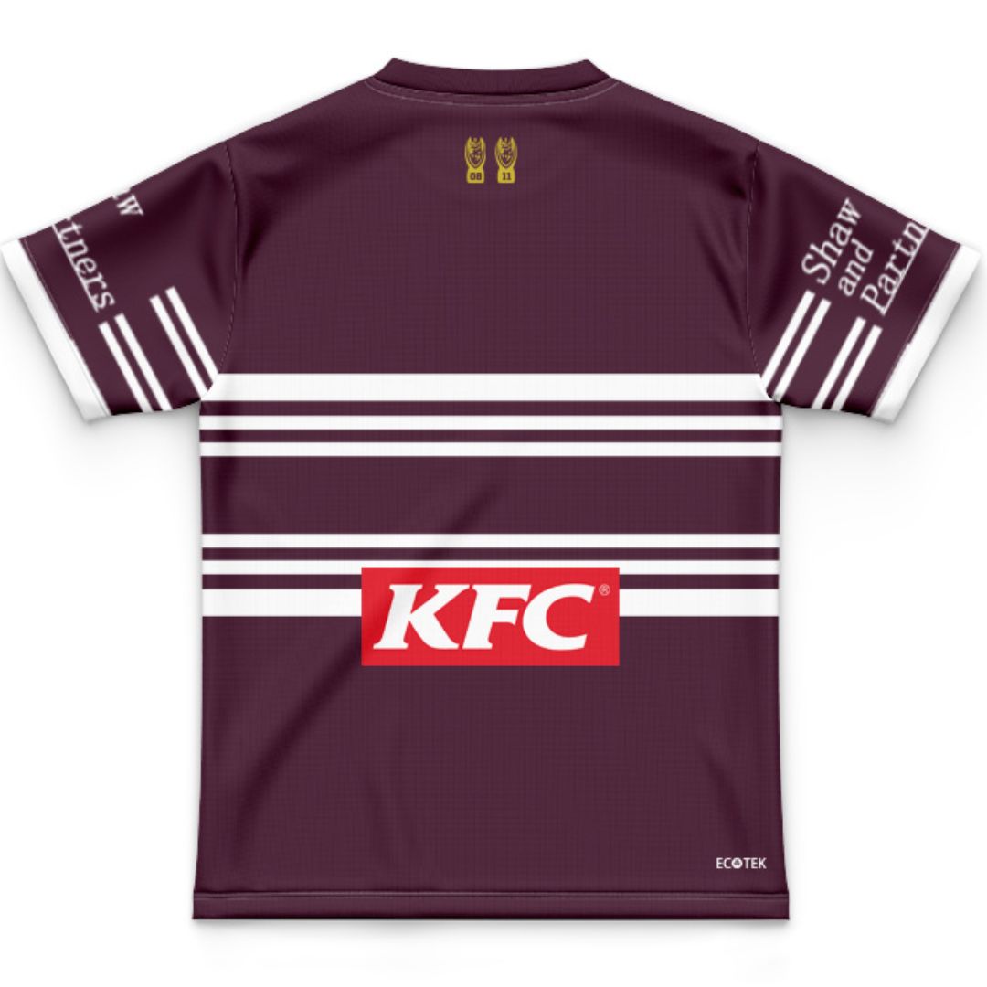 Manly Warringah Sea Eagles 2026 Kids Maroon Training Jersey