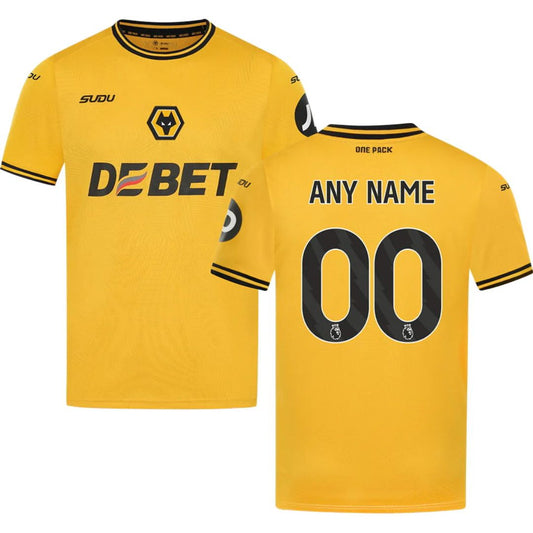 Wolverhampton Wanderers 2024/25 Home Jersey Shirt (Add Your Own Name & Number)