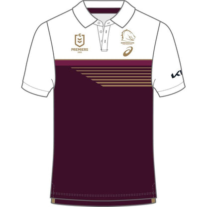 Brisbane Broncos 2025 Premiers Polo Shirt - Maroon