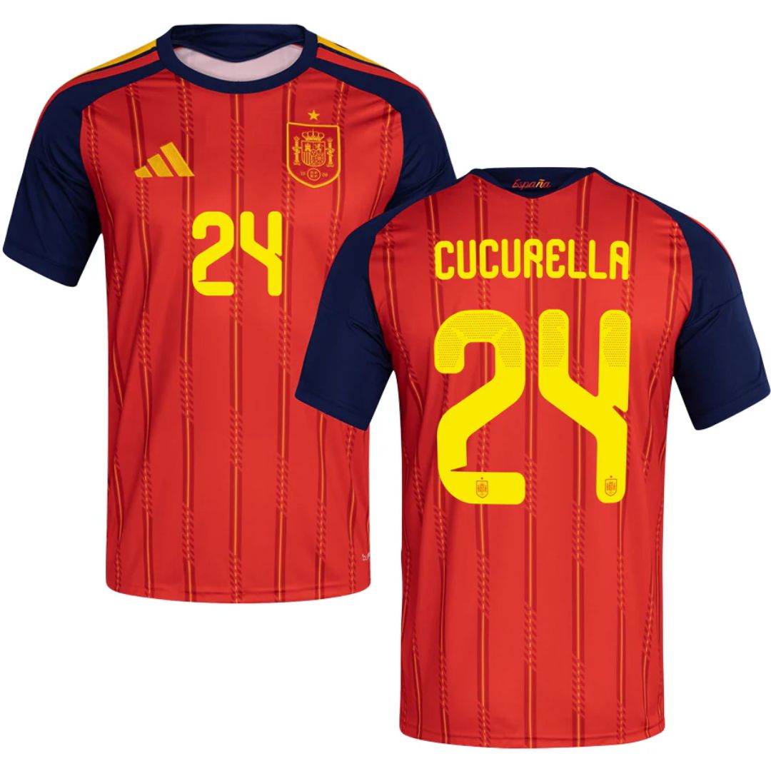 Spain 2026 World Cup Cucurella #24 Home Jersey Shirt