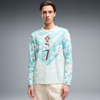Portugal 2026 Cristiano Ronaldo Soccer World Cup of Football Long Sleeve Players Edition Away Jersey Shirt