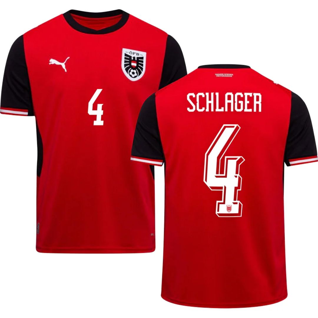 Austria 2026 World Cup Schlager #4 Home Jersey Shirt