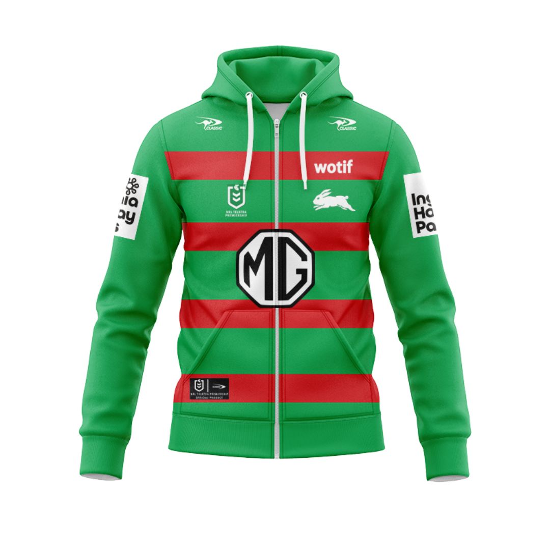 South Sydney Rabbitohs 2024 Away Hoodie with Zipper