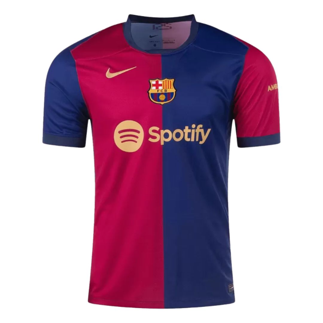 Barcelona 2024/25 Kids Home Jersey Shirt (Add Your Own Name & Number)