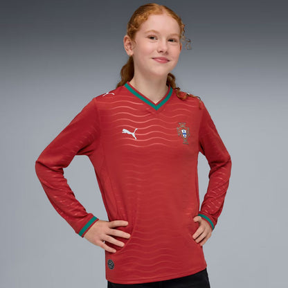 Portugal 2026 Soccer World Cup of Football Kids Long Sleeve Home Jersey Shirt