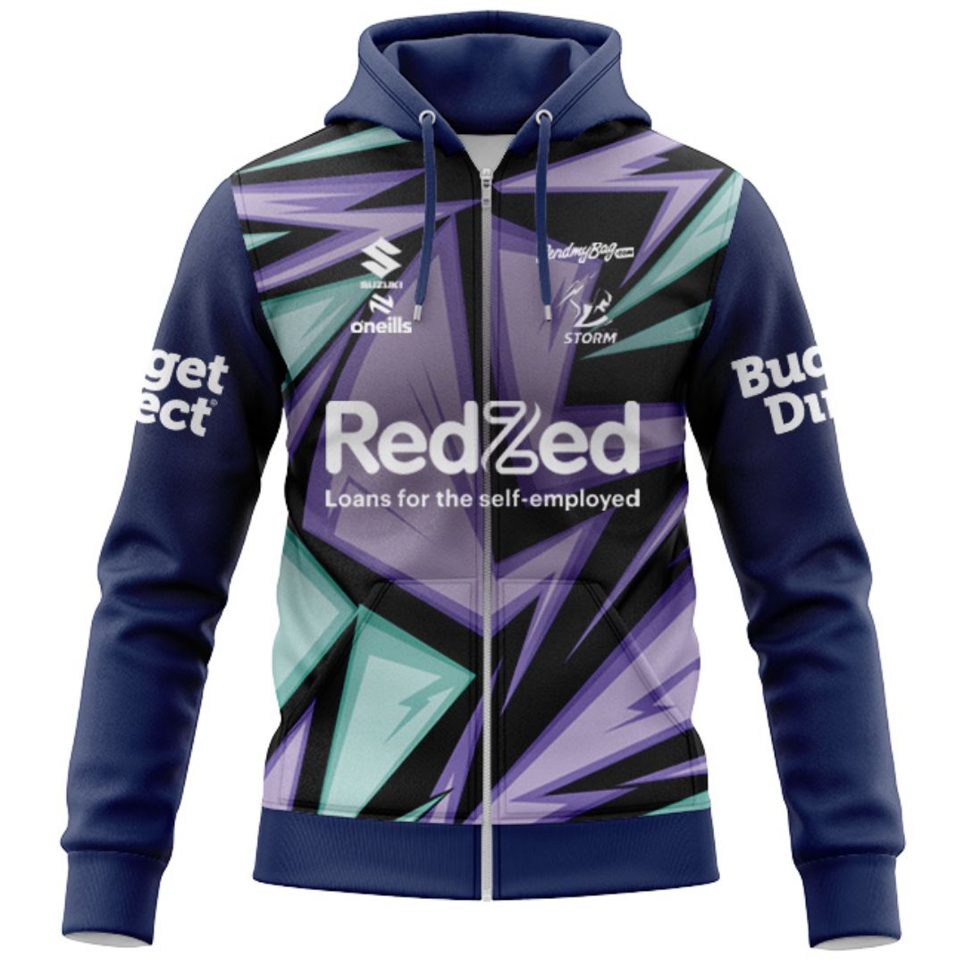 Melbourne Storm 2026 Captains Run Hoodie with Zipper