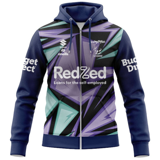 Melbourne Storm 2026 Captains Run Hoodie with Zipper