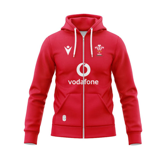 Wales Dragons Rugby 2024/25 Home Match Hoodie With Zipper