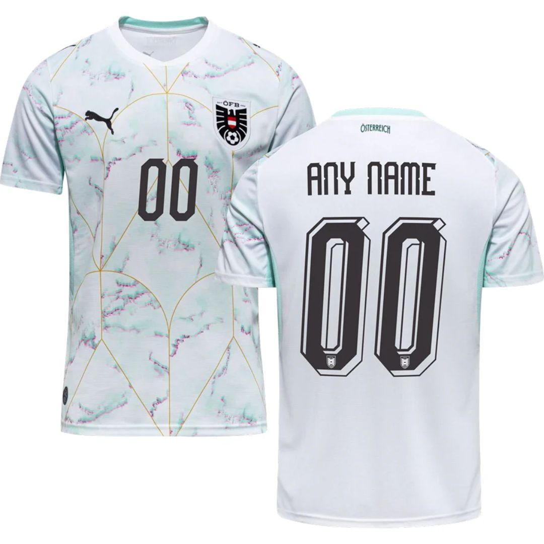 Austria 2026 World Cup Kids Away Jersey Shirt (Choose any Name and Number)