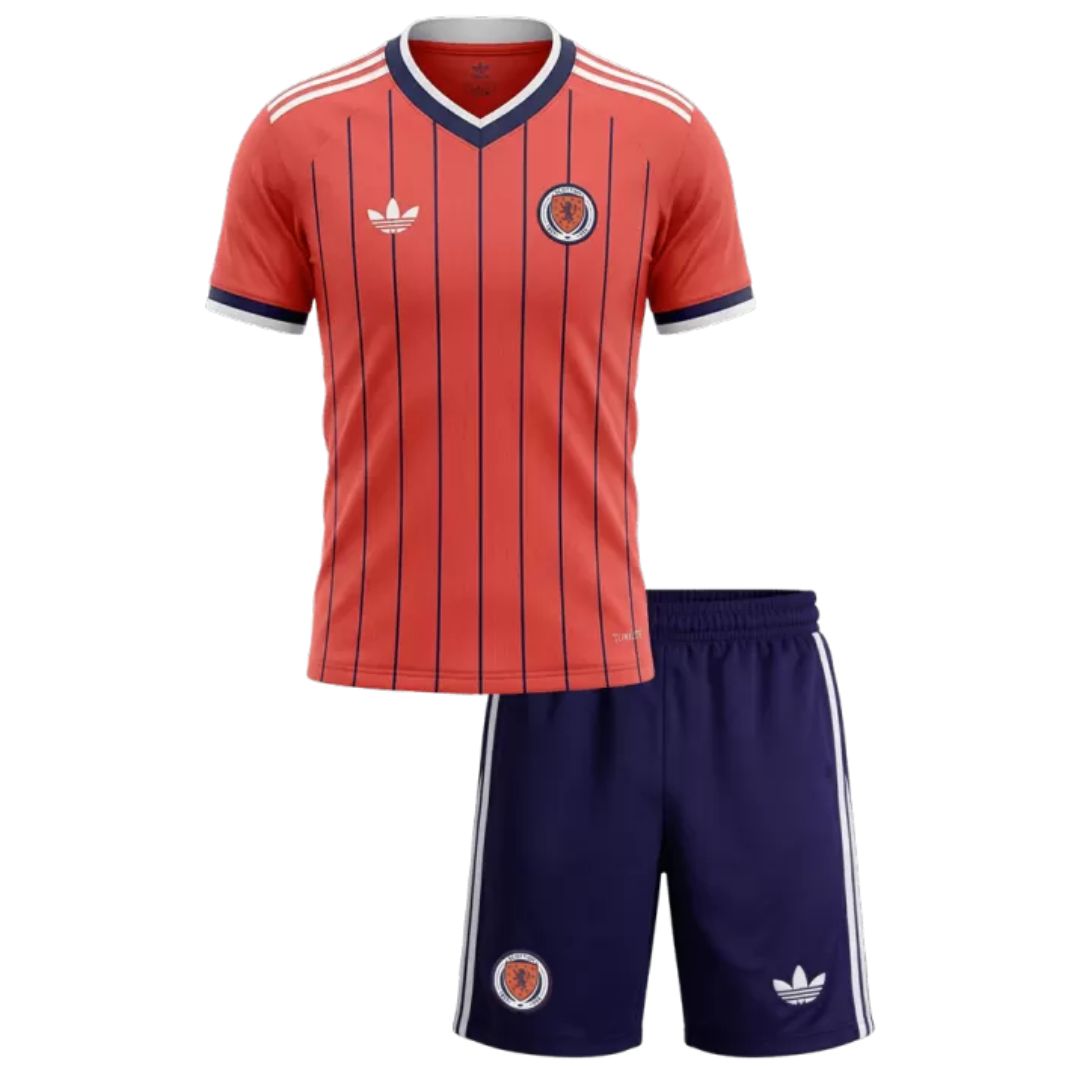Scotland Football 2026 World Cup Kids Away Jersey Shirt and Shorts Kit