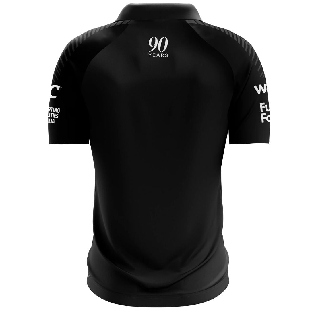 Canterbury Bankstown Bulldogs 2025 Black Media Polo Shirt