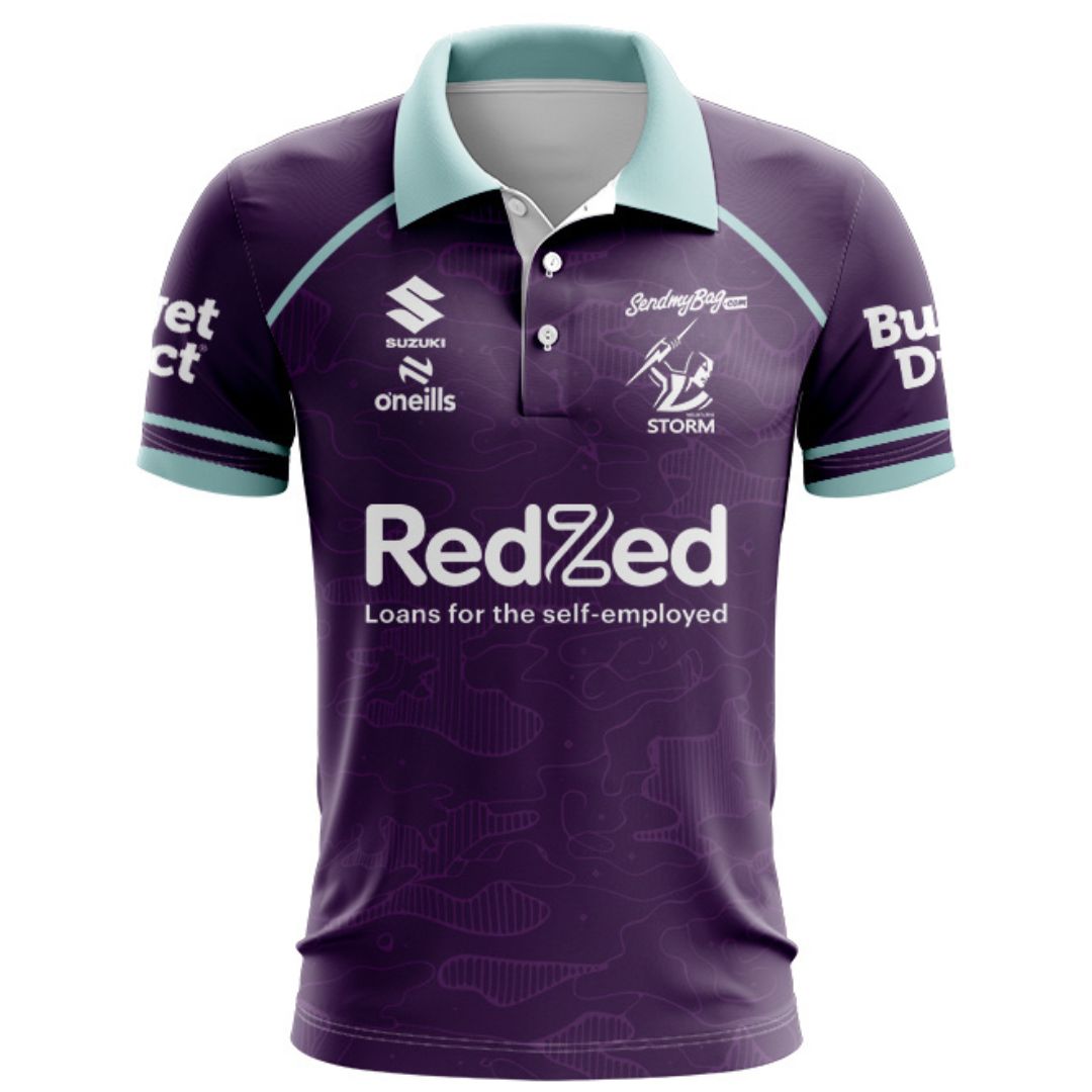 Melbourne Storm 2026 Purple Training Polo Shirt