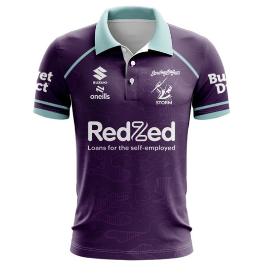 Melbourne Storm 2026 Purple Training Polo Shirt