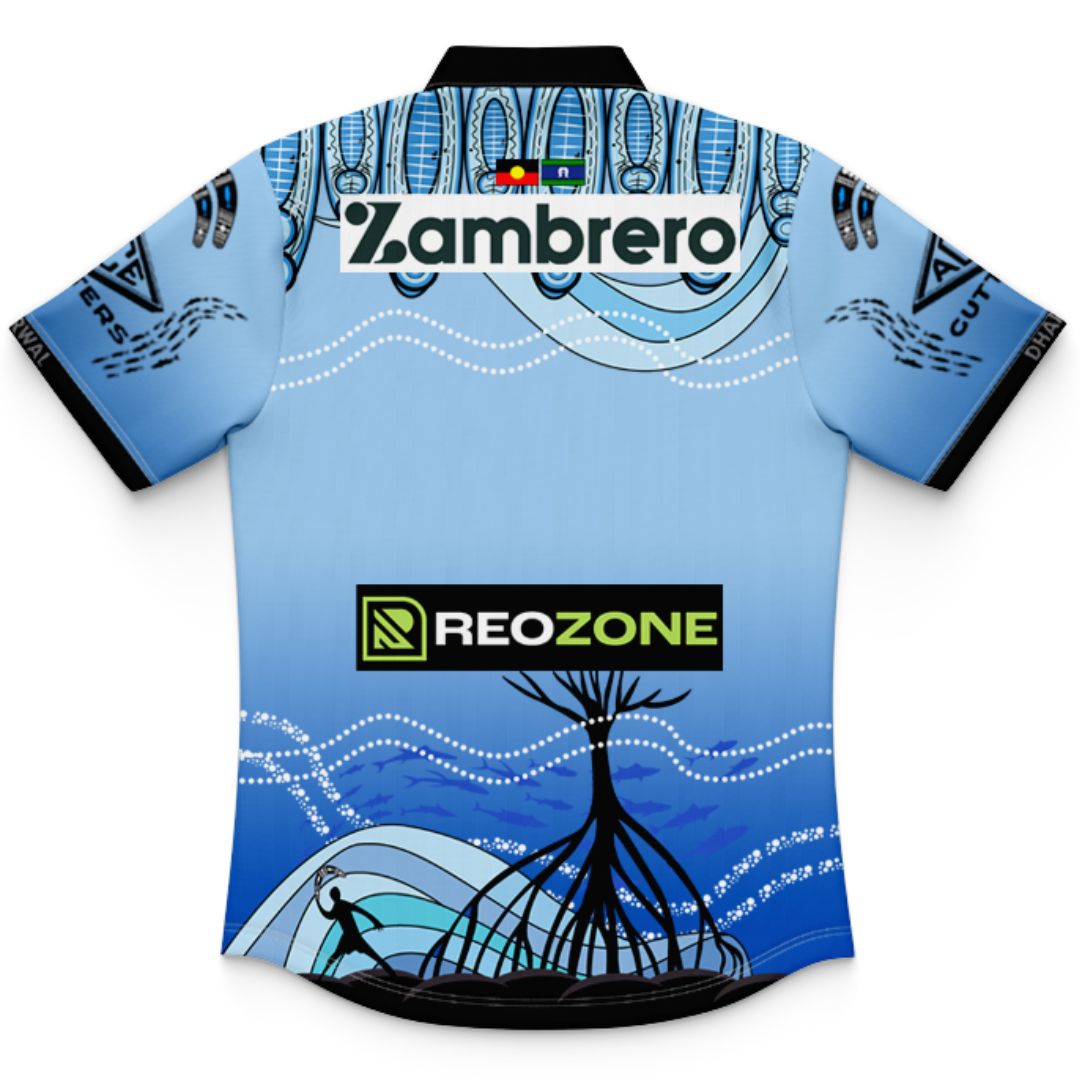 Cronulla Sutherland Sharks 2026 Kids Indigenous Polo Shirt