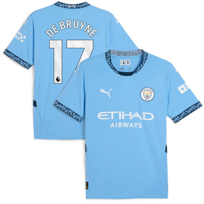 Manchester City 2024/25 De Bruyne # 17 Home Jersey Shirt