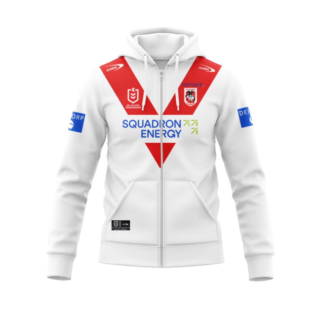St George Illawarra Dragons 2025 Home Hoodie with Zipper
