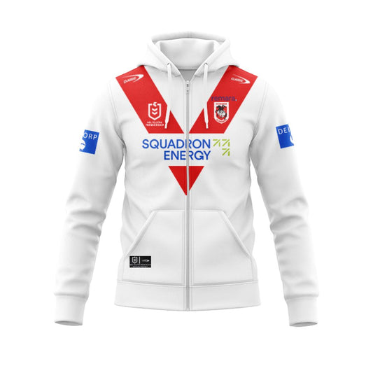 St George Illawarra Dragons 2025 Home Hoodie with Zipper