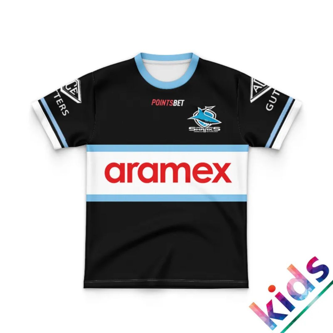 Cronulla Sutherland Sharks 2024 Kids Away Jersey