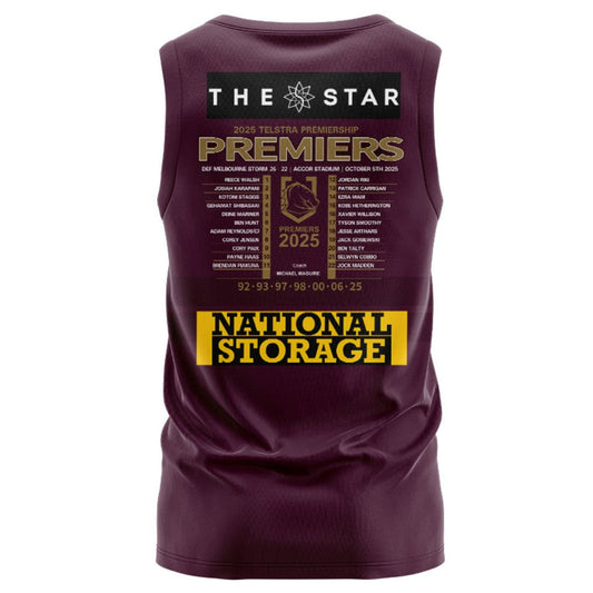 Brisbane Broncos 2025 Premiers Home Singlet