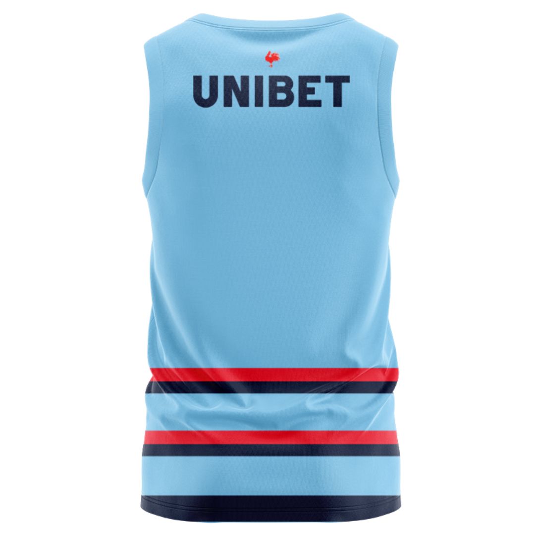 Sydney Roosters 2025 Bondi Blue Training Singlet