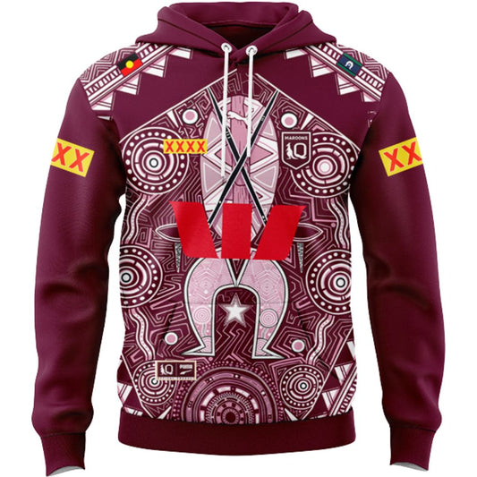 Queensland Maroons 2026 State Of Origin Indigenous Hoodie