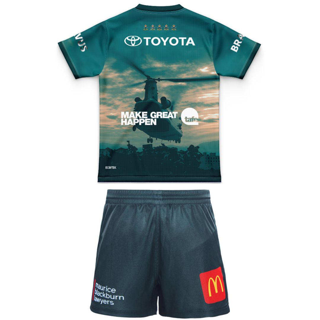 North Queensland Cowboys 2026 Kids Defence Jersey & Shorts Kit