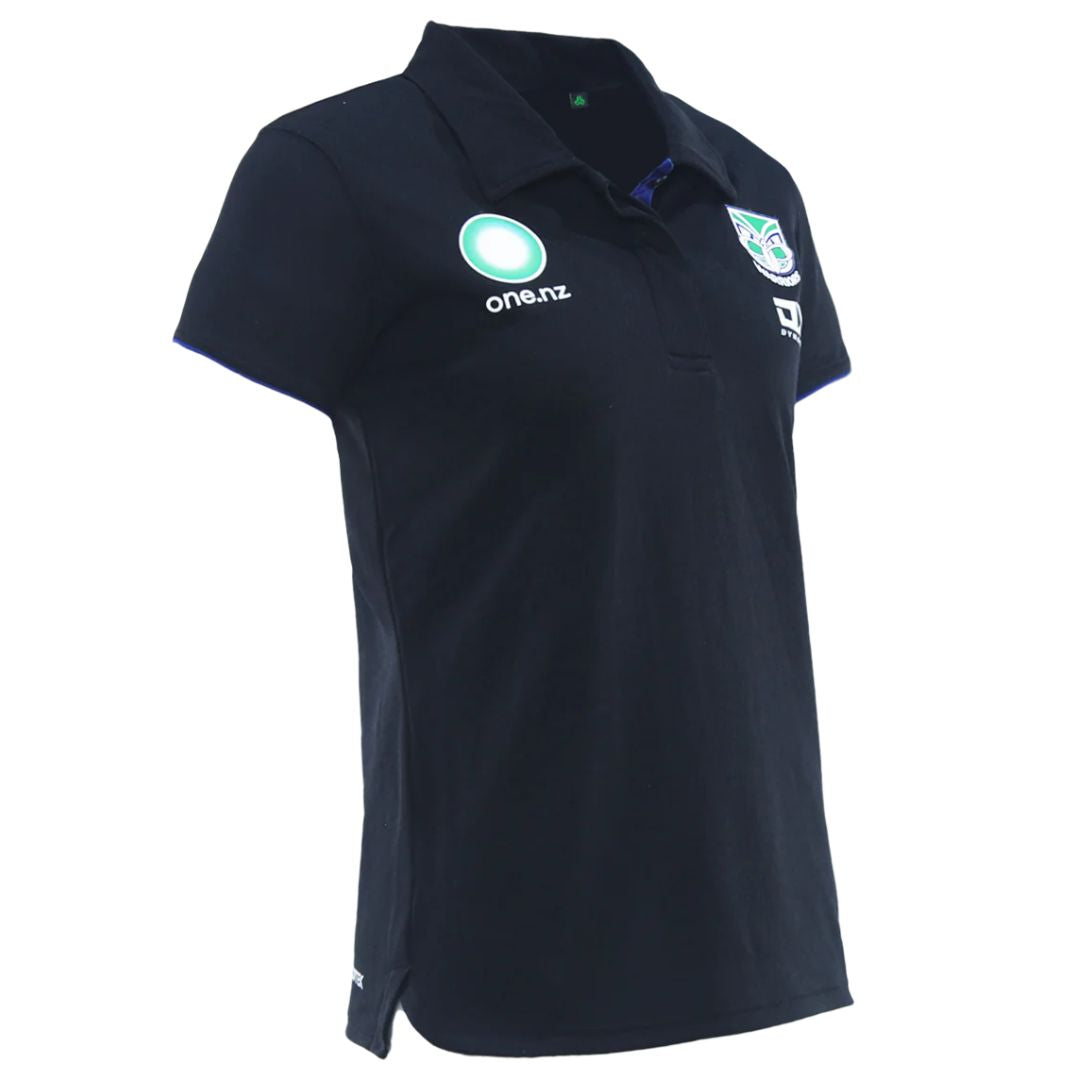 New Zealand Warriors 2025 Women's Black Media Polo Shirt