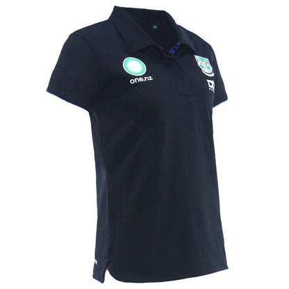 New Zealand Warriors 2025 Women's Black Media Polo Shirt