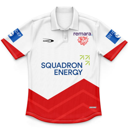 St George Illawarra Dragons 2026 Kids White Training Polo Shirt