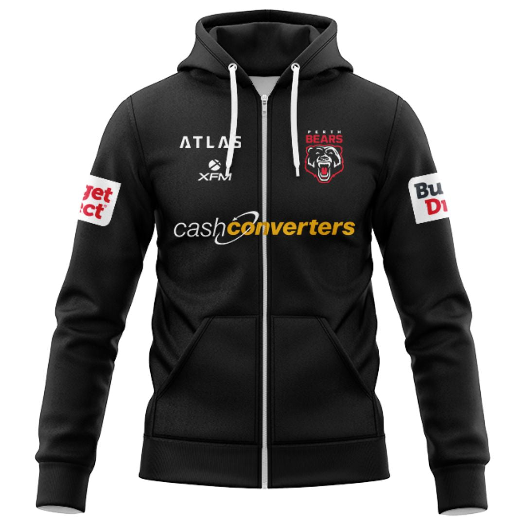 Perth Bears 2027 Black Hoodie with Zipper